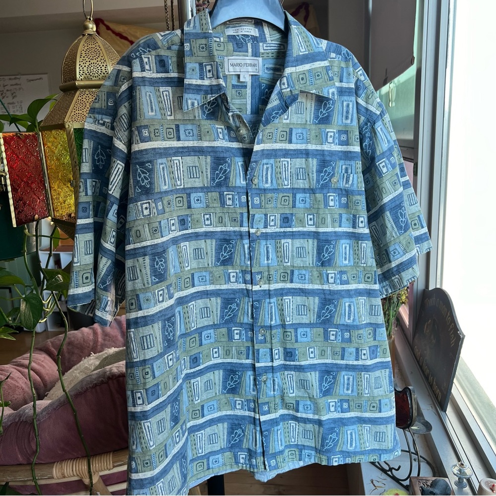 Mario Ferrari Patterned Button Up Shirt